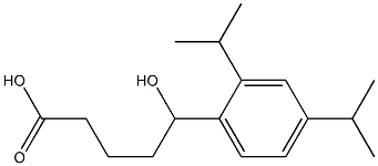 5-[2,4-bis(propan-2-yl)phenyl]-5-hydroxypentanoic acid 结构式