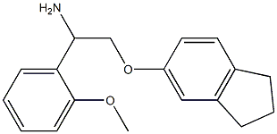5-[2-amino-2-(2-methoxyphenyl)ethoxy]-2,3-dihydro-1H-indene 结构式