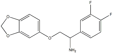 5-[2-amino-2-(3,4-difluorophenyl)ethoxy]-2H-1,3-benzodioxole 结构式