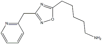 5-[3-(pyridin-2-ylmethyl)-1,2,4-oxadiazol-5-yl]pentan-1-amine 结构式