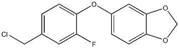 5-[4-(chloromethyl)-2-fluorophenoxy]-2H-1,3-benzodioxole 结构式