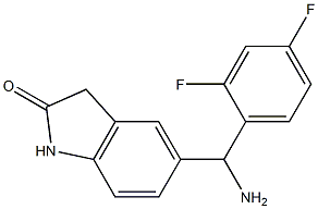 5-[amino(2,4-difluorophenyl)methyl]-2,3-dihydro-1H-indol-2-one 结构式