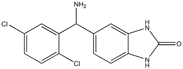 5-[amino(2,5-dichlorophenyl)methyl]-2,3-dihydro-1H-1,3-benzodiazol-2-one 结构式