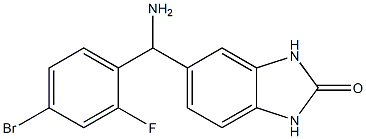 5-[amino(4-bromo-2-fluorophenyl)methyl]-2,3-dihydro-1H-1,3-benzodiazol-2-one 结构式