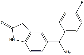 5-[amino(4-fluorophenyl)methyl]-2,3-dihydro-1H-indol-2-one 结构式