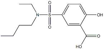 5-[butyl(ethyl)sulfamoyl]-2-hydroxybenzoic acid 结构式