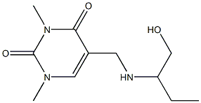 5-{[(1-hydroxybutan-2-yl)amino]methyl}-1,3-dimethyl-1,2,3,4-tetrahydropyrimidine-2,4-dione 结构式