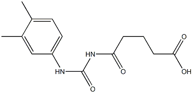 5-{[(3,4-dimethylphenyl)carbamoyl]amino}-5-oxopentanoic acid 结构式