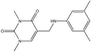 5-{[(3,5-dimethylphenyl)amino]methyl}-1,3-dimethyl-1,2,3,4-tetrahydropyrimidine-2,4-dione 结构式