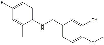 5-{[(4-fluoro-2-methylphenyl)amino]methyl}-2-methoxyphenol 结构式