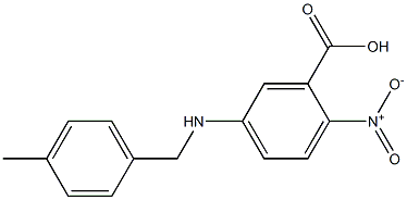 5-{[(4-methylphenyl)methyl]amino}-2-nitrobenzoic acid 结构式