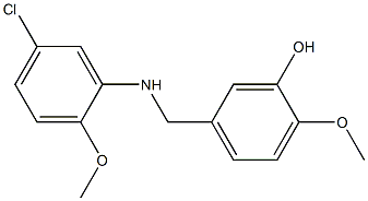 5-{[(5-chloro-2-methoxyphenyl)amino]methyl}-2-methoxyphenol 结构式