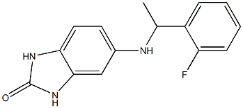 5-{[1-(2-fluorophenyl)ethyl]amino}-2,3-dihydro-1H-1,3-benzodiazol-2-one 结构式