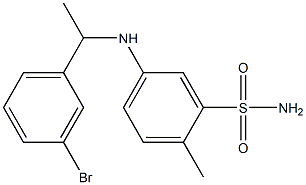 5-{[1-(3-bromophenyl)ethyl]amino}-2-methylbenzene-1-sulfonamide 结构式