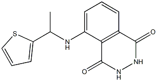 5-{[1-(thiophen-2-yl)ethyl]amino}-1,2,3,4-tetrahydrophthalazine-1,4-dione 结构式