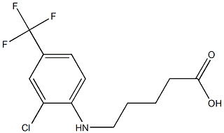 5-{[2-chloro-4-(trifluoromethyl)phenyl]amino}pentanoic acid 结构式