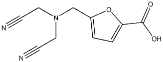 5-{[bis(cyanomethyl)amino]methyl}furan-2-carboxylic acid 结构式