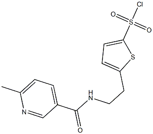5-{2-[(6-methylpyridin-3-yl)formamido]ethyl}thiophene-2-sulfonyl chloride 结构式