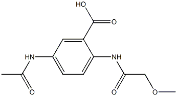 5-acetamido-2-(2-methoxyacetamido)benzoic acid 结构式