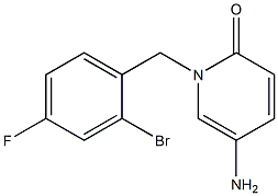 5-amino-1-[(2-bromo-4-fluorophenyl)methyl]-1,2-dihydropyridin-2-one 结构式