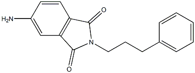 5-amino-2-(3-phenylpropyl)-2,3-dihydro-1H-isoindole-1,3-dione 结构式