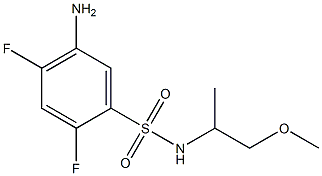 5-amino-2,4-difluoro-N-(1-methoxypropan-2-yl)benzene-1-sulfonamide 结构式