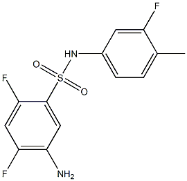 5-amino-2,4-difluoro-N-(3-fluoro-4-methylphenyl)benzene-1-sulfonamide 结构式