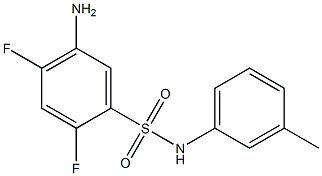 5-amino-2,4-difluoro-N-(3-methylphenyl)benzene-1-sulfonamide 结构式