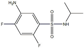 5-amino-2,4-difluoro-N-(propan-2-yl)benzene-1-sulfonamide 结构式