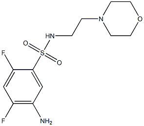 5-amino-2,4-difluoro-N-[2-(morpholin-4-yl)ethyl]benzene-1-sulfonamide 结构式