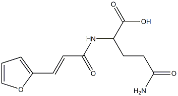 5-amino-2-{[(2E)-3-(2-furyl)prop-2-enoyl]amino}-5-oxopentanoic acid 结构式