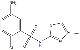 5-amino-2-chloro-N-(4-methyl-1,3-thiazol-2-yl)benzene-1-sulfonamide 结构式