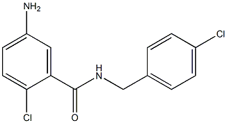 5-amino-2-chloro-N-[(4-chlorophenyl)methyl]benzamide 结构式