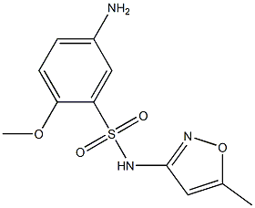 5-amino-2-methoxy-N-(5-methyl-1,2-oxazol-3-yl)benzene-1-sulfonamide 结构式
