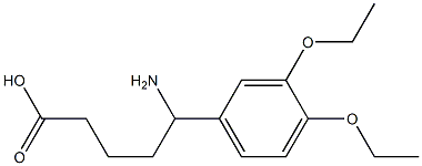 5-amino-5-(3,4-diethoxyphenyl)pentanoic acid 结构式