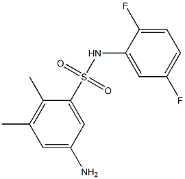 5-amino-N-(2,5-difluorophenyl)-2,3-dimethylbenzene-1-sulfonamide 结构式