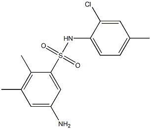 5-amino-N-(2-chloro-4-methylphenyl)-2,3-dimethylbenzene-1-sulfonamide 结构式