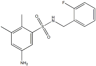 5-amino-N-[(2-fluorophenyl)methyl]-2,3-dimethylbenzene-1-sulfonamide 结构式