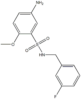 5-amino-N-[(3-fluorophenyl)methyl]-2-methoxybenzene-1-sulfonamide 结构式