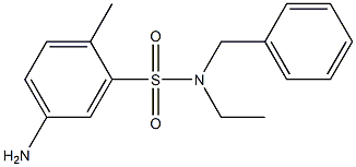 5-amino-N-benzyl-N-ethyl-2-methylbenzene-1-sulfonamide 结构式