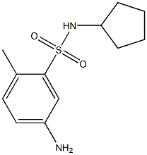 5-amino-N-cyclopentyl-2-methylbenzene-1-sulfonamide 结构式