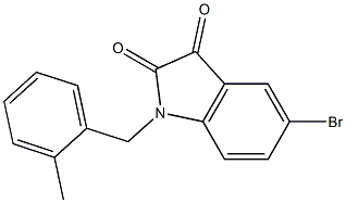 5-bromo-1-[(2-methylphenyl)methyl]-2,3-dihydro-1H-indole-2,3-dione 结构式