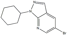 5-bromo-1-cyclohexyl-1H-pyrazolo[3,4-b]pyridine 结构式