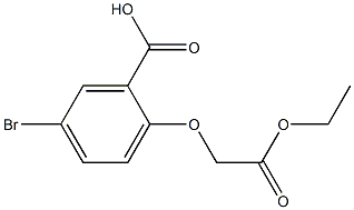 5-bromo-2-(2-ethoxy-2-oxoethoxy)benzoic acid 结构式