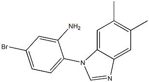 5-bromo-2-(5,6-dimethyl-1H-benzimidazol-1-yl)aniline 结构式