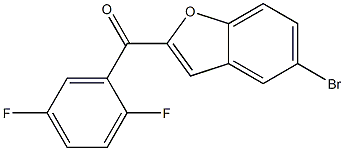 5-bromo-2-[(2,5-difluorophenyl)carbonyl]-1-benzofuran 结构式