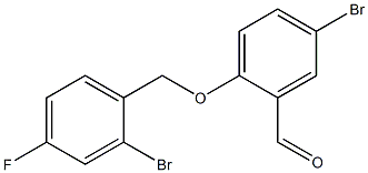 5-bromo-2-[(2-bromo-4-fluorophenyl)methoxy]benzaldehyde 结构式