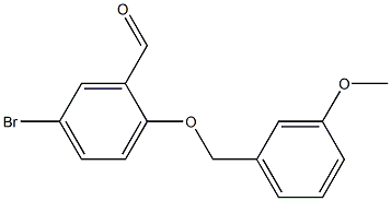 5-bromo-2-[(3-methoxyphenyl)methoxy]benzaldehyde 结构式