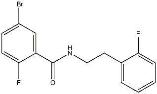 5-bromo-2-fluoro-N-[2-(2-fluorophenyl)ethyl]benzamide 结构式