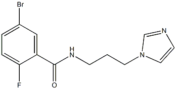 5-bromo-2-fluoro-N-[3-(1H-imidazol-1-yl)propyl]benzamide 结构式